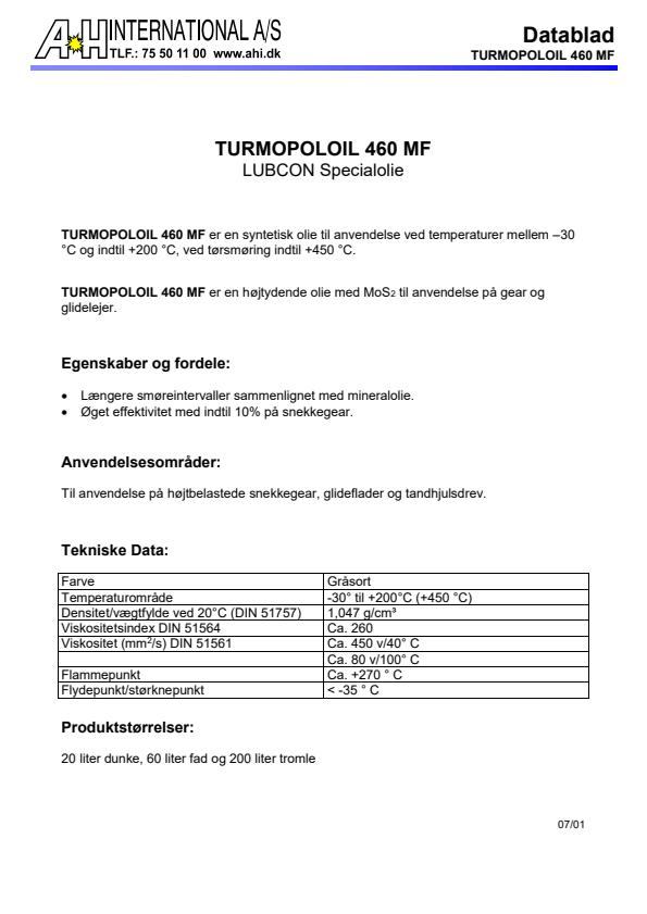 

Turmopoloil 460 MF

